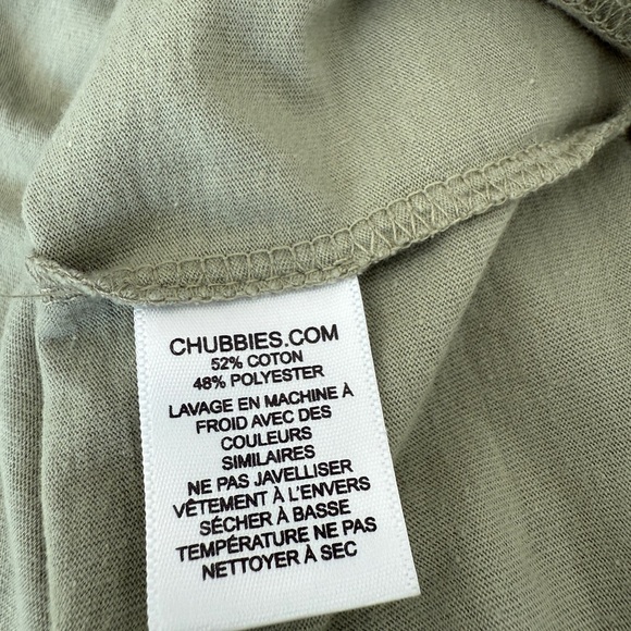 Chubbies Olive Tee with Logo Accent For The Chill of It Size Large - Picture 3 of 7